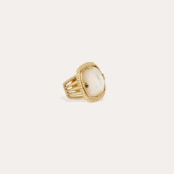 Bague Arty - Nacre Blanche