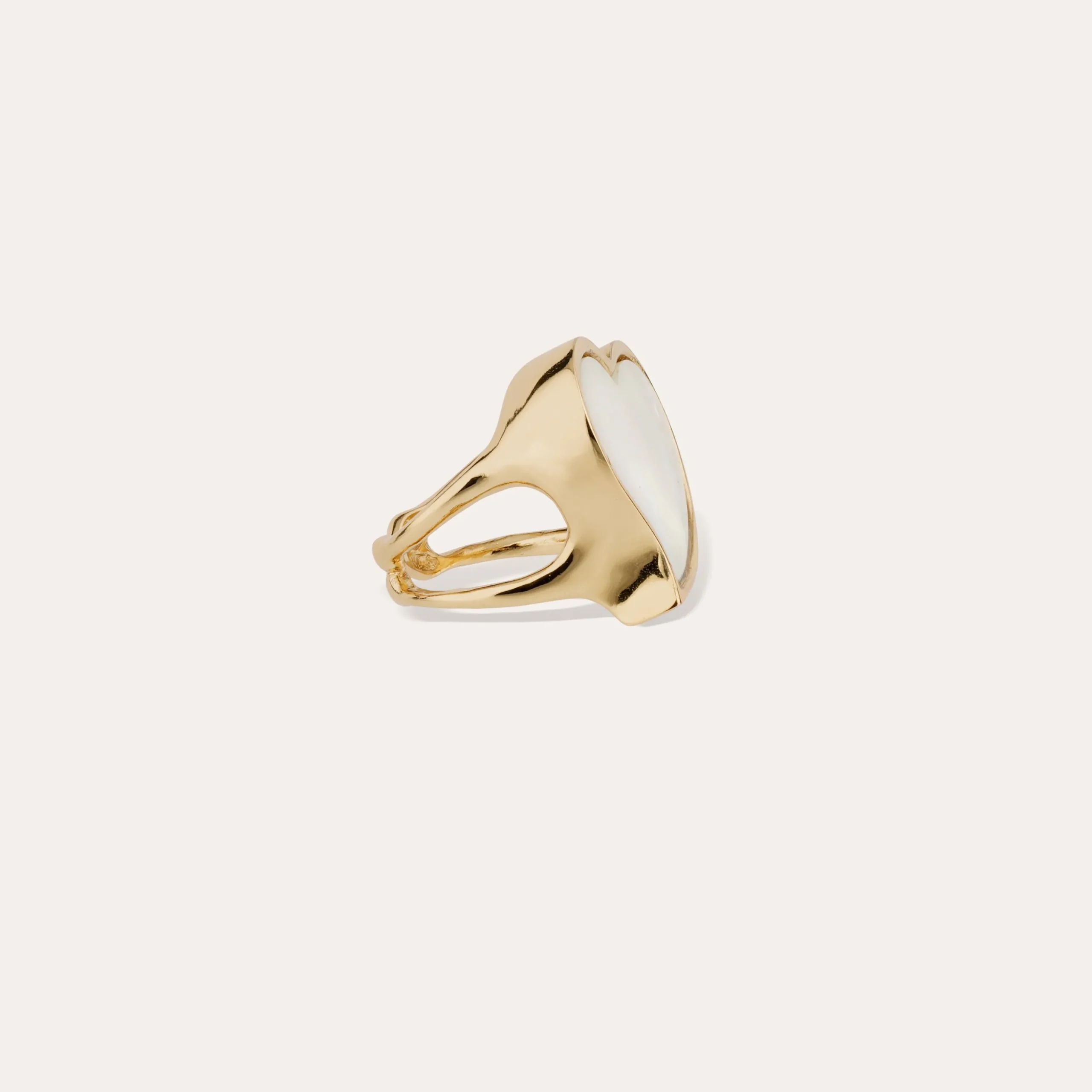 Bague Mirage Coeur - Nacre blanche