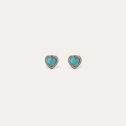 Boucle d'oreilles puce Amore - Turquoise
