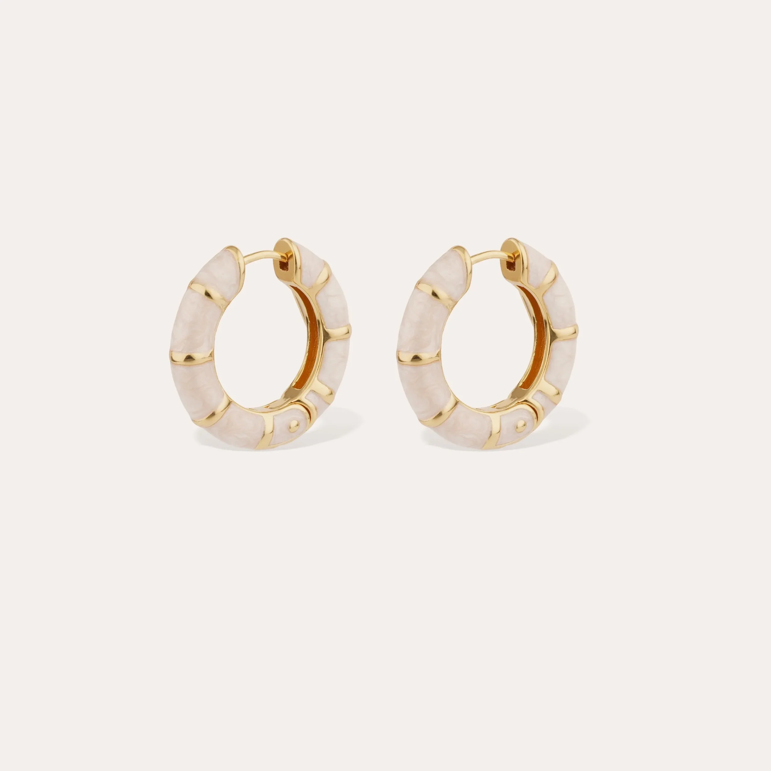 Boucles d'oreilles Bambou mini émail