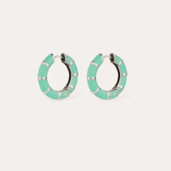 Boucles d'oreilles Bambou mini émail