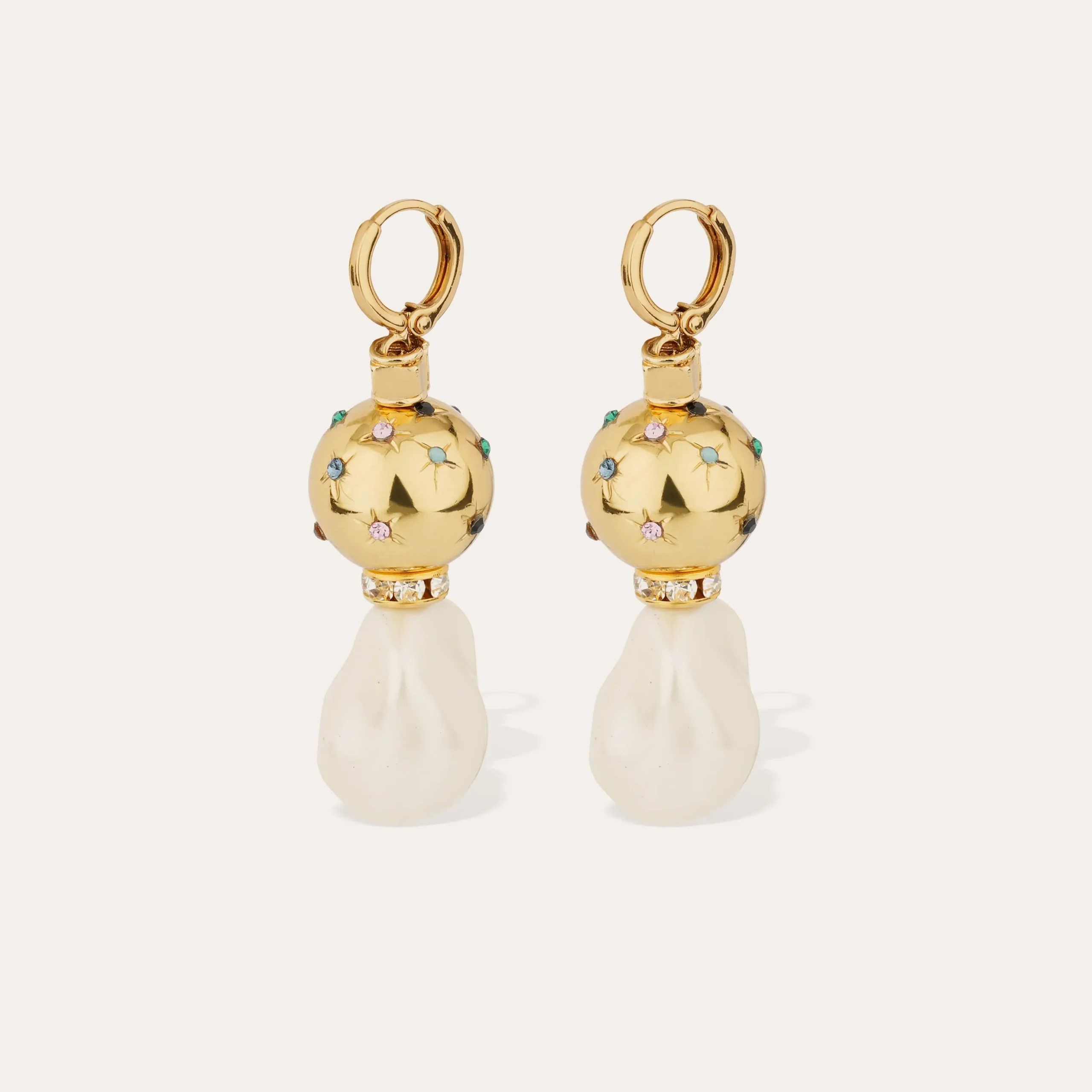 Boucles d'oreilles Comète Biwa strass