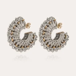 Boucles d'oreilles Crocus raphia