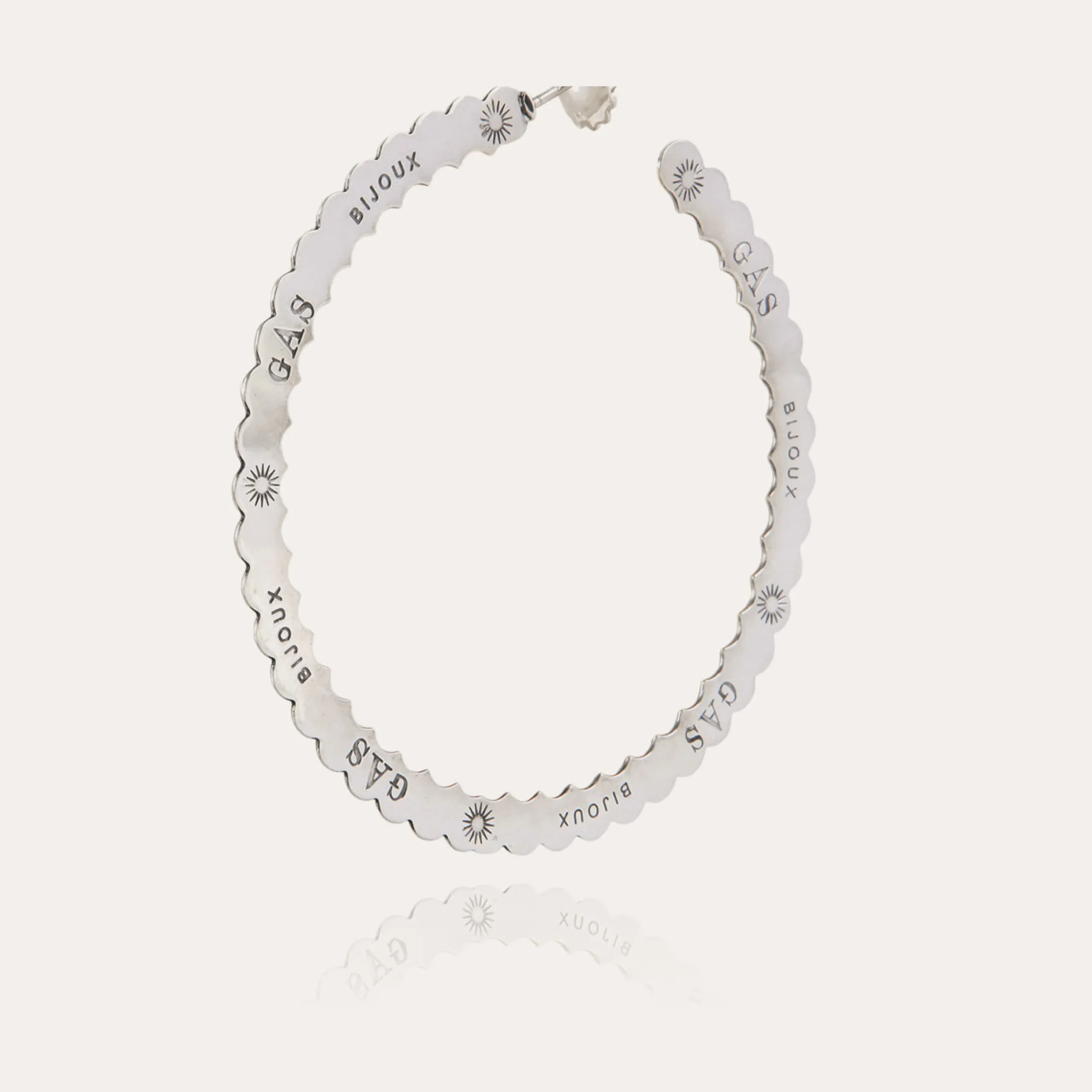 Boucles d'oreilles créoles Bolduc grand modèle