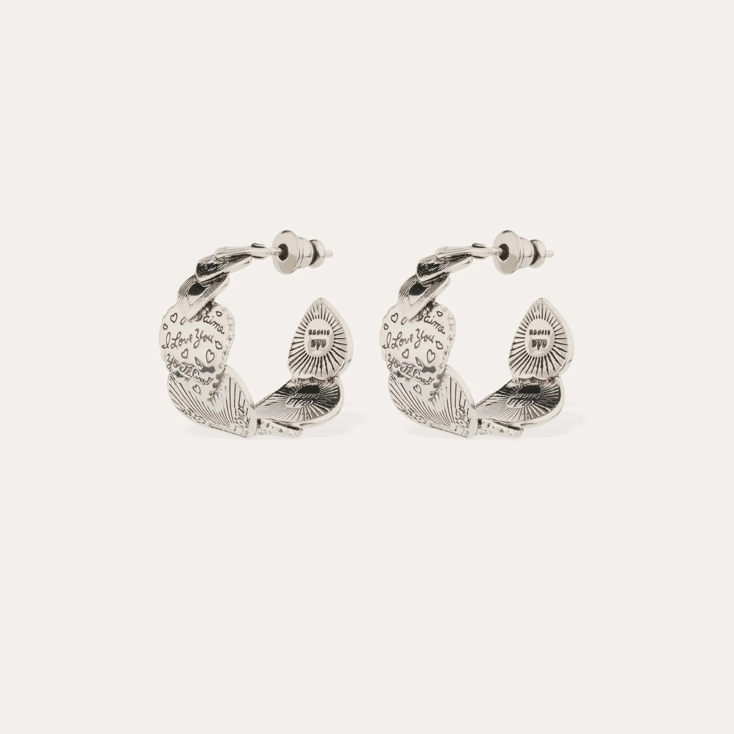 Boucles d'oreilles créoles Cuore petit modèle