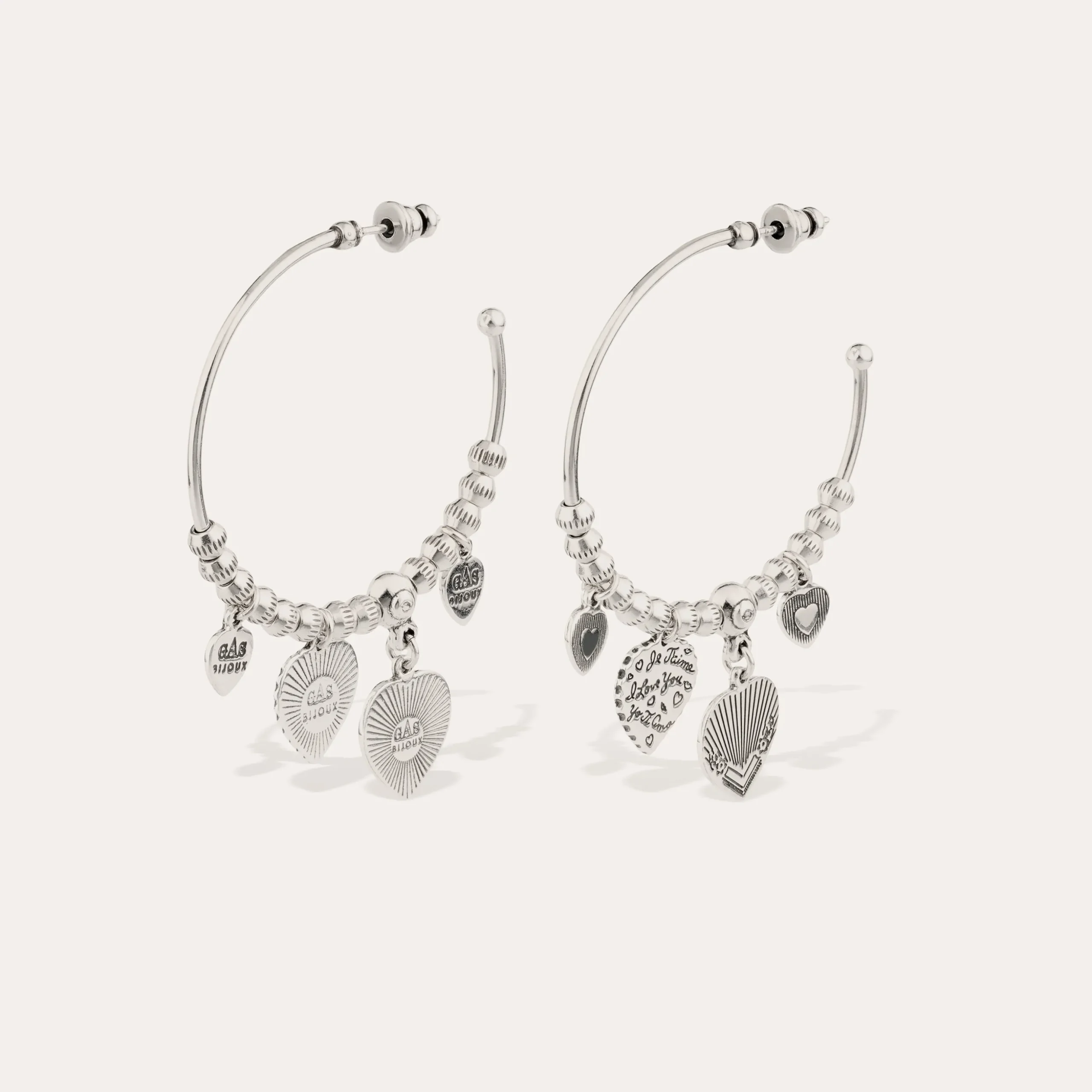 Boucles d'oreilles créoles "I Love you" mini