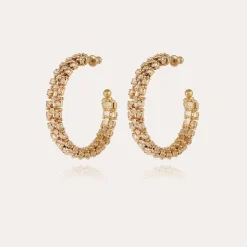 Boucles d'oreilles créoles Izilda strass