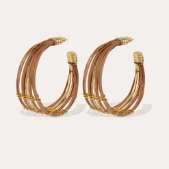 Boucles d'oreilles créoles Malaka - Osier