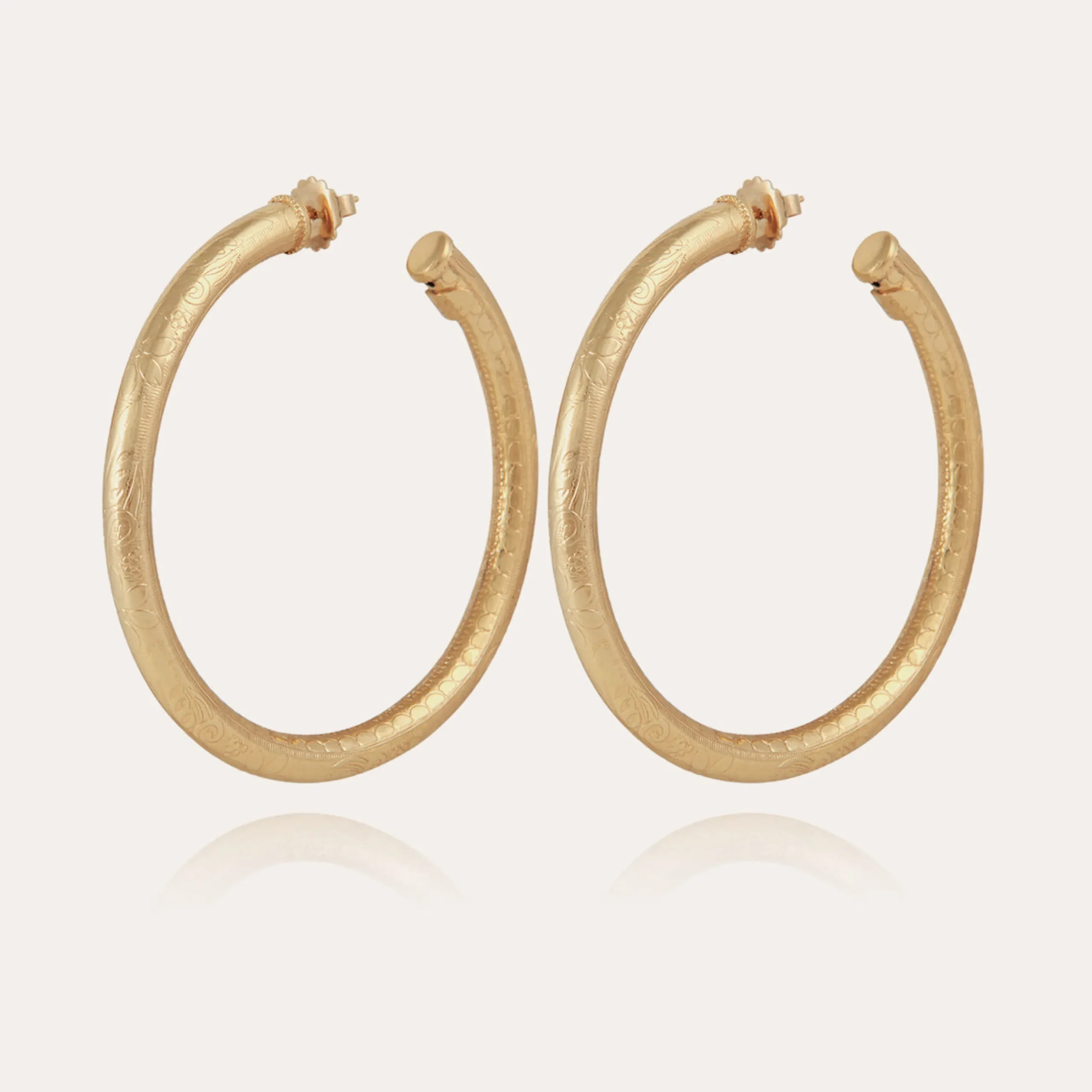 Boucles d'oreilles créoles Maoro grand modèle