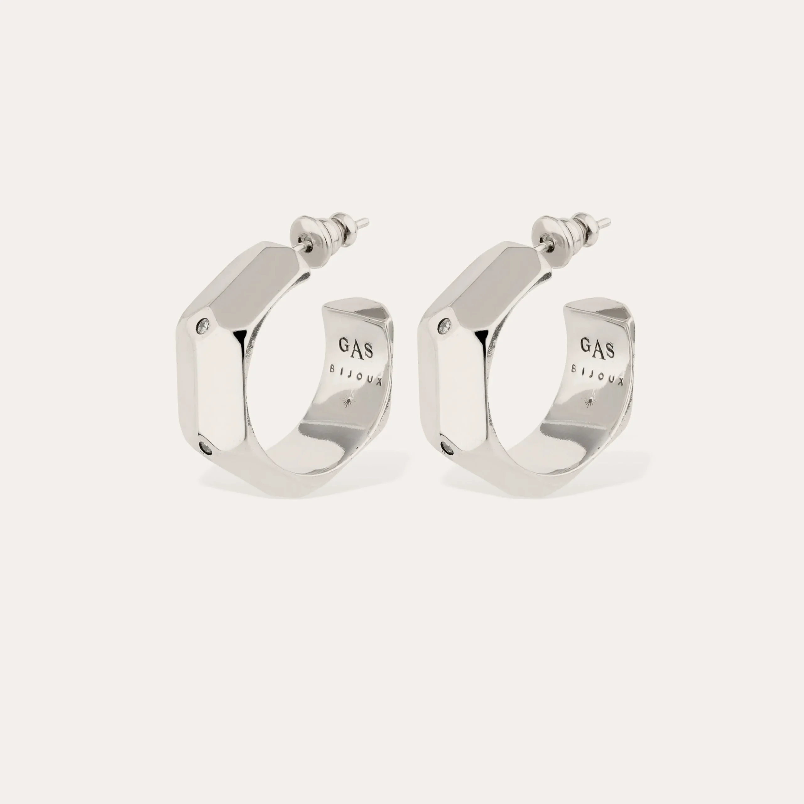 Boucles d'oreilles créoles Mila strass