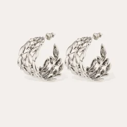 Boucles d'oreilles créoles Olea petit modèle