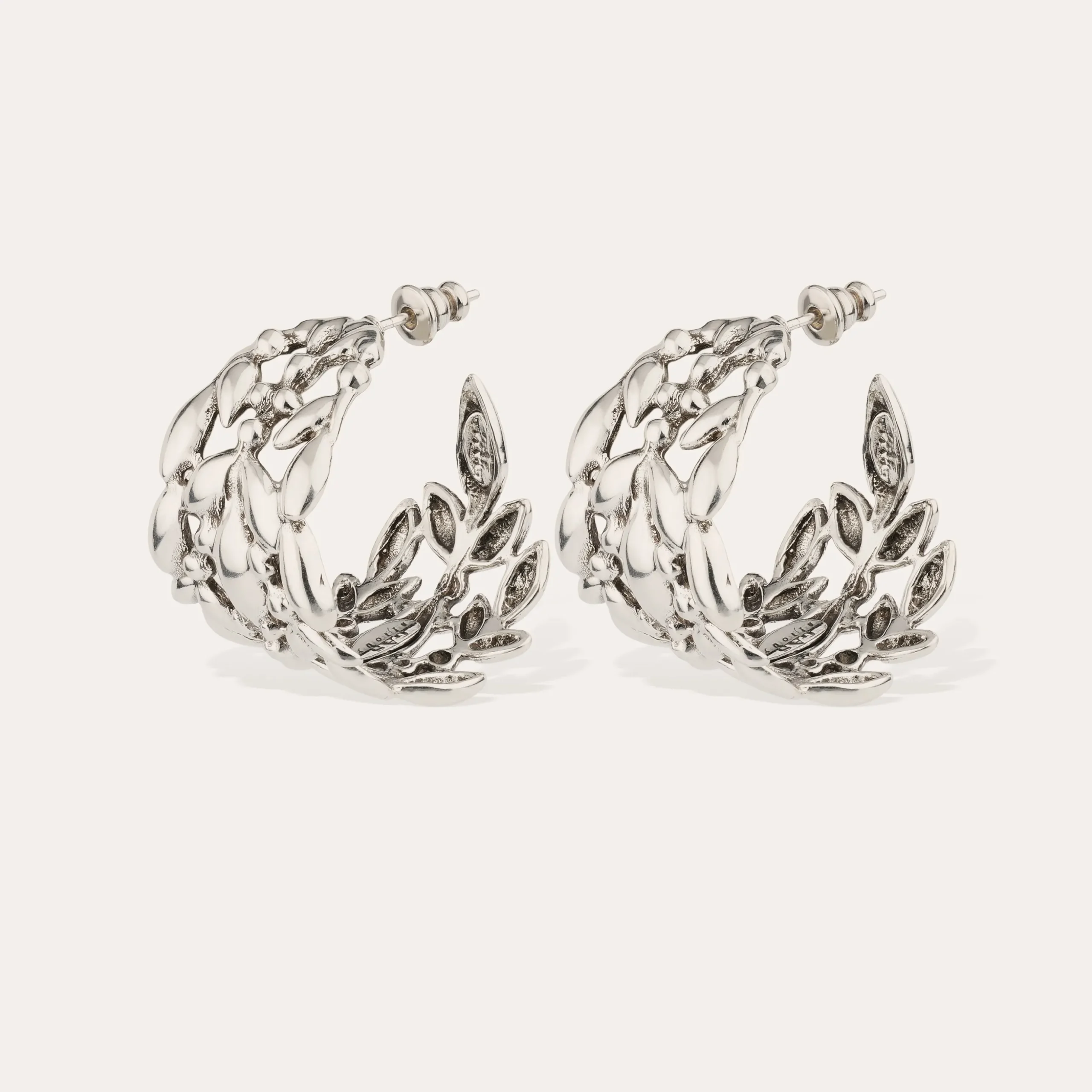 Boucles d'oreilles créoles Olea petit modèle