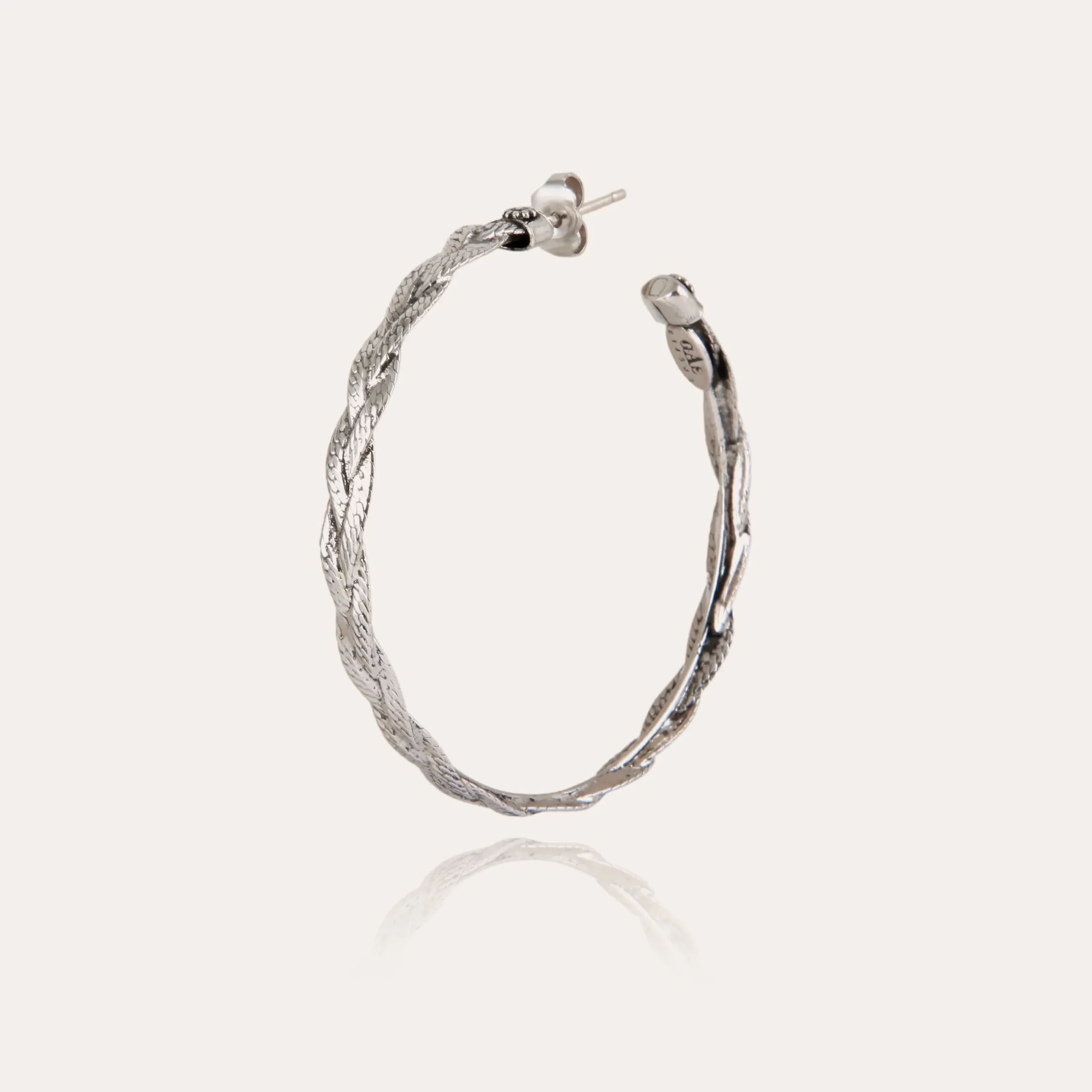 Boucles d'oreilles créoles Tresse moyen modèle