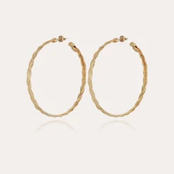Boucles d'oreilles créoles Tresse moyen modèle