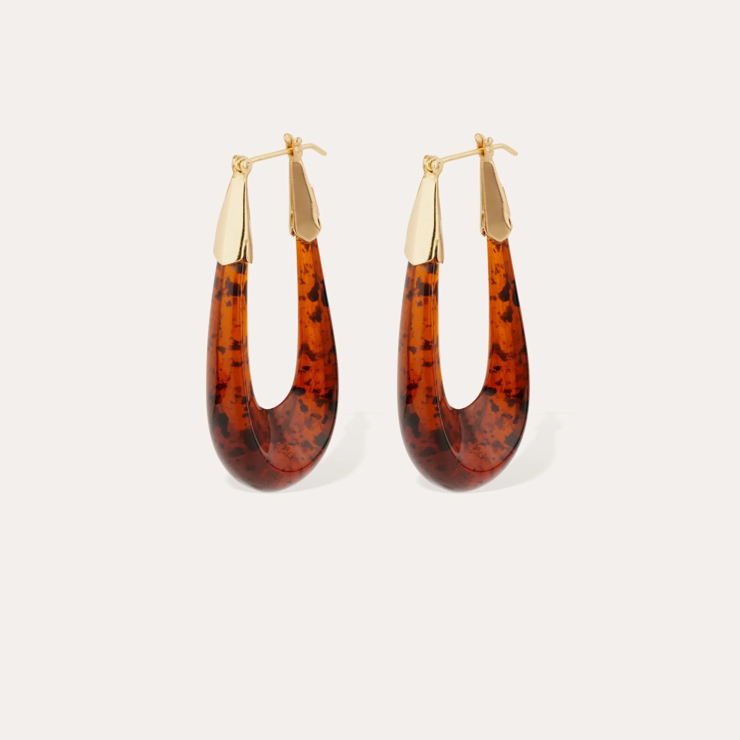 Boucles d'oreilles Écume acétate - Écaille