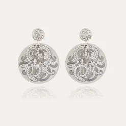 Boucles d'oreilles Diva strass grand modèle
