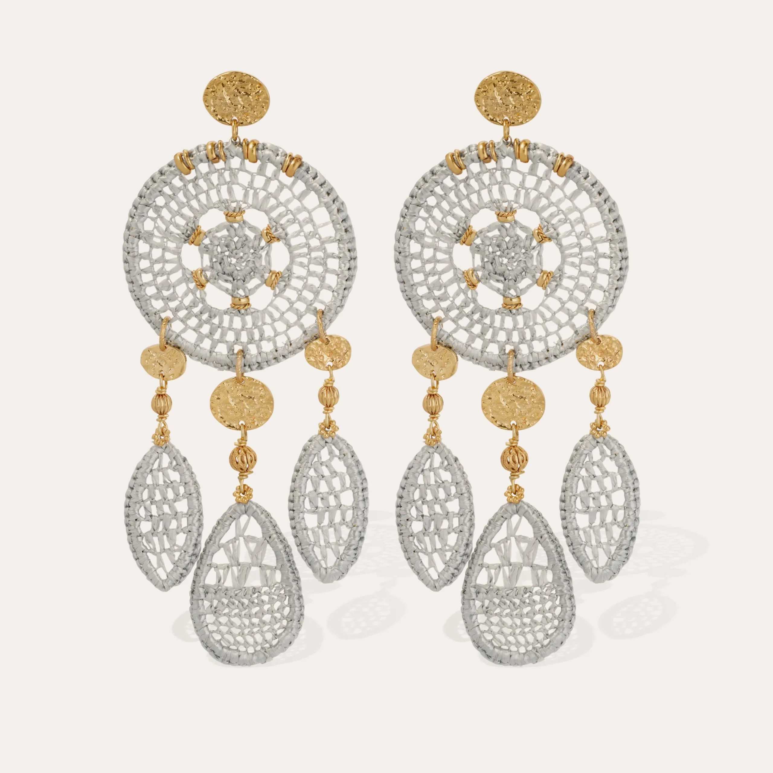 Boucles d'oreilles Fanfaria raphia
