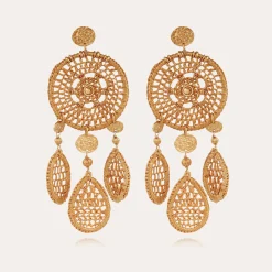 Boucles d'oreilles Fanfaria raphia