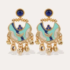 Boucles d'oreilles Havana émail