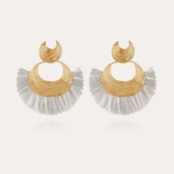 Boucles d'oreilles Luna Wave raphia
