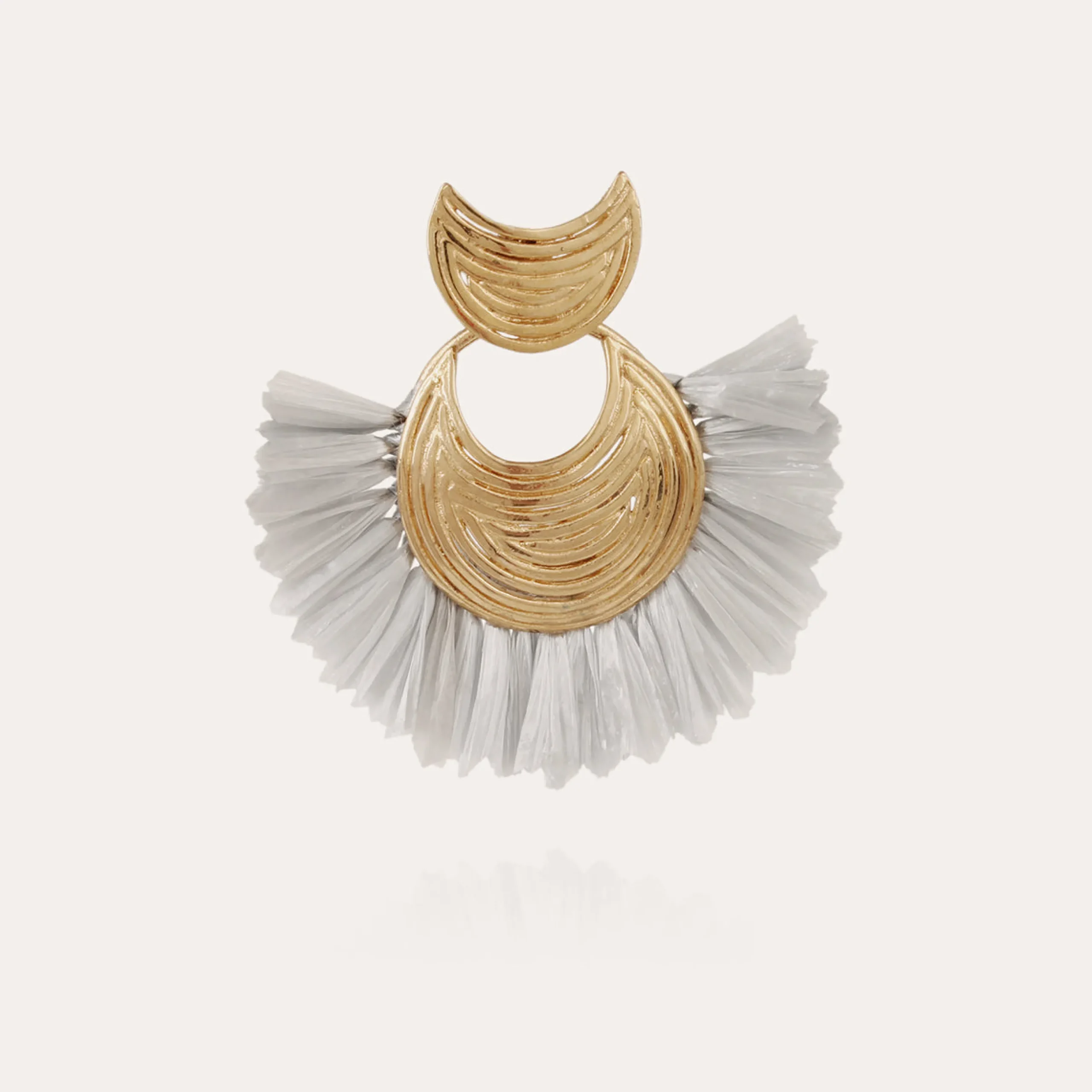 Boucles d'oreilles Luna Wave raphia mini