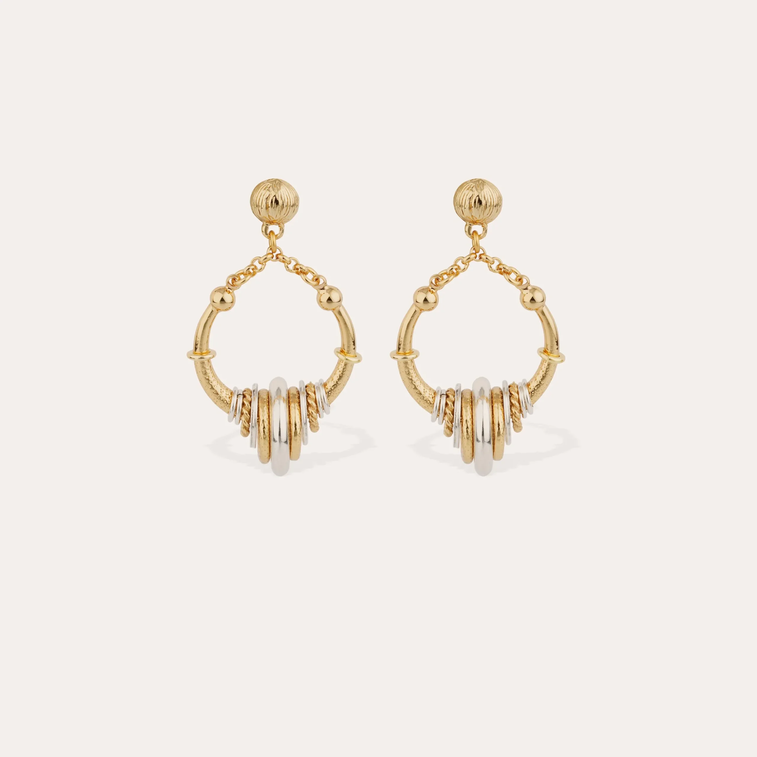 Boucles d'oreilles Maranzana mini bicolore