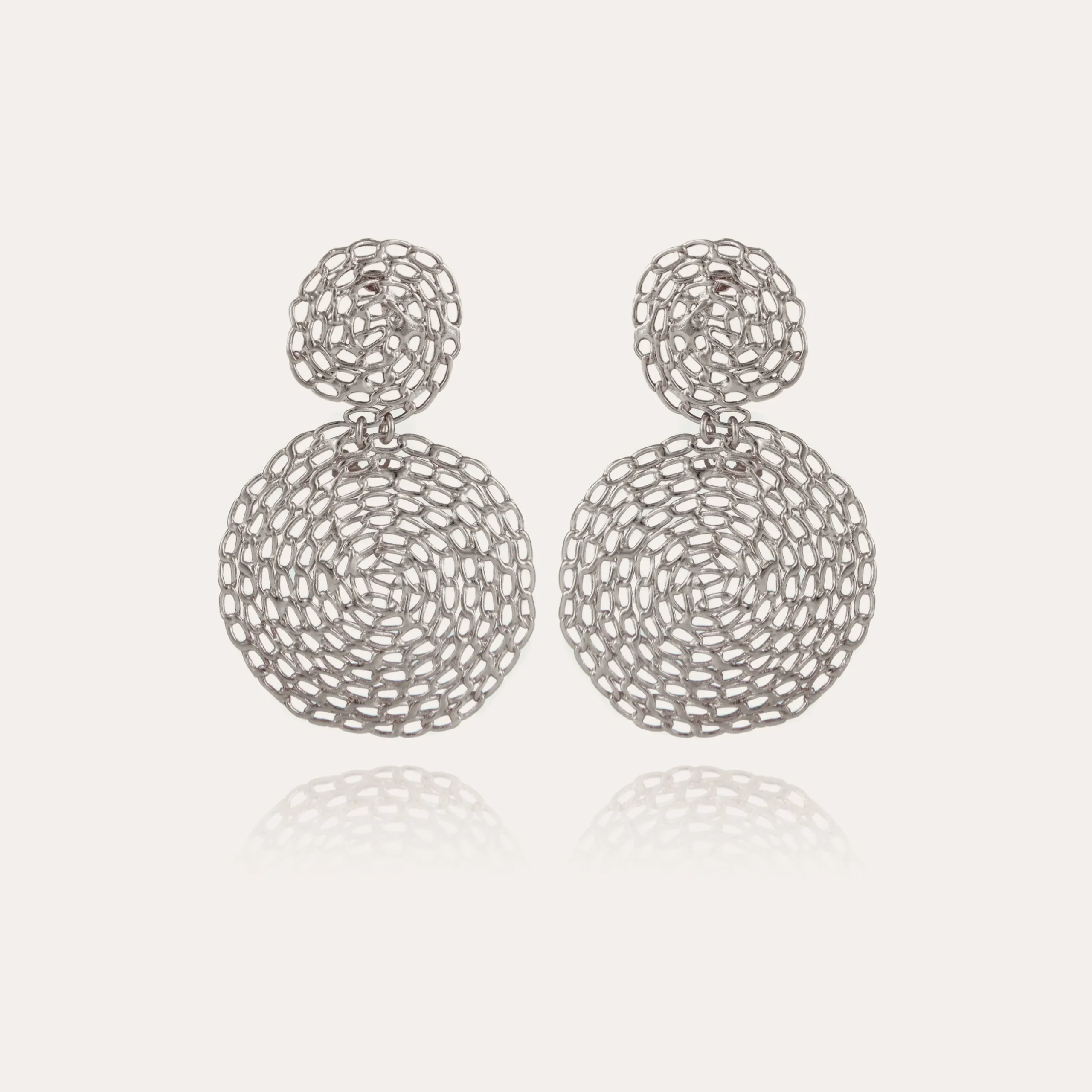 Boucles d'oreilles Onde Gourmette petit modèle