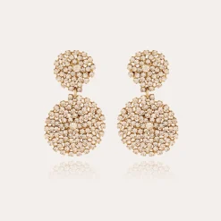 Boucles d'oreilles Onde Lucky strass petit modèle