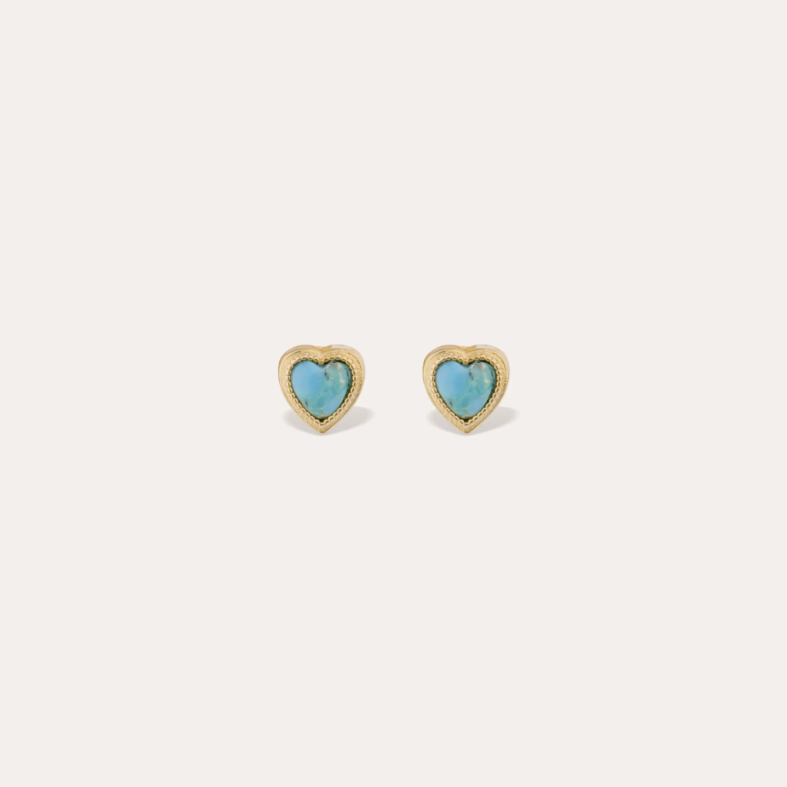 Boucles d'oreilles puce Amore - Turquoise