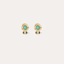 Boucles d'oreilles puces Amarante mini - Turquoise