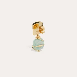 Boucles d'oreilles Rainbow Square petit modèle - Amazonite