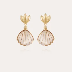 Boucles d'oreilles Sanibel - Nacre blanche