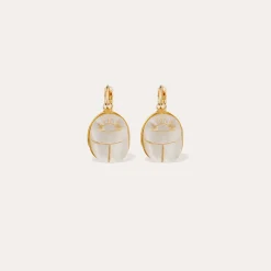 Boucles d'oreilles Scaramouche - Nacre blanche