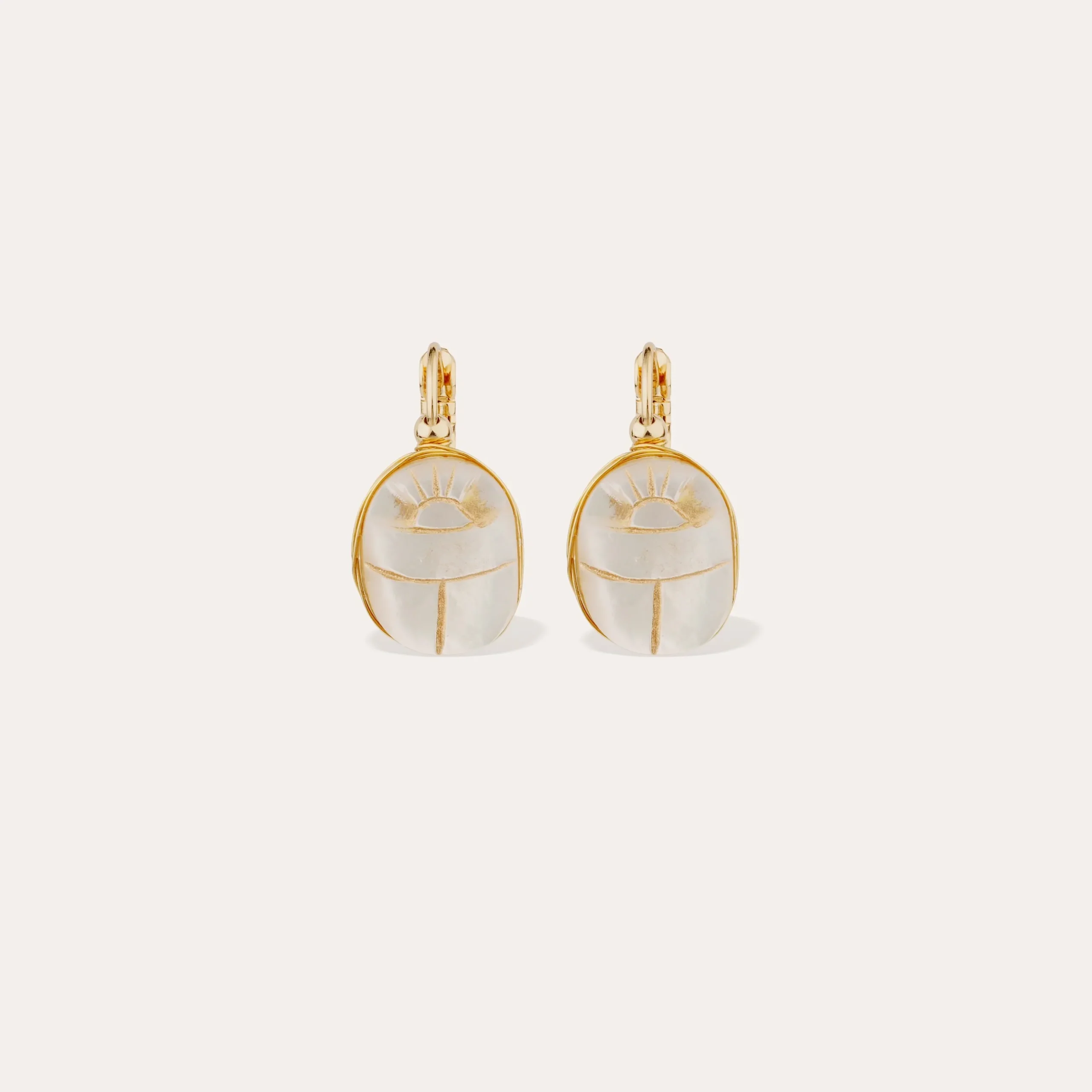Boucles d'oreilles Scaramouche - Nacre blanche