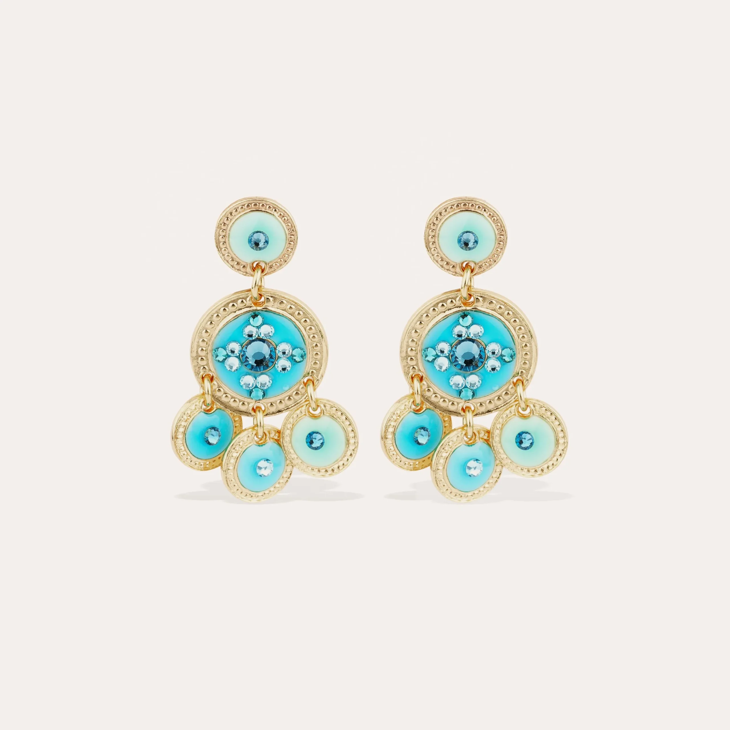 Boucles d'oreilles Sequin deux rangs