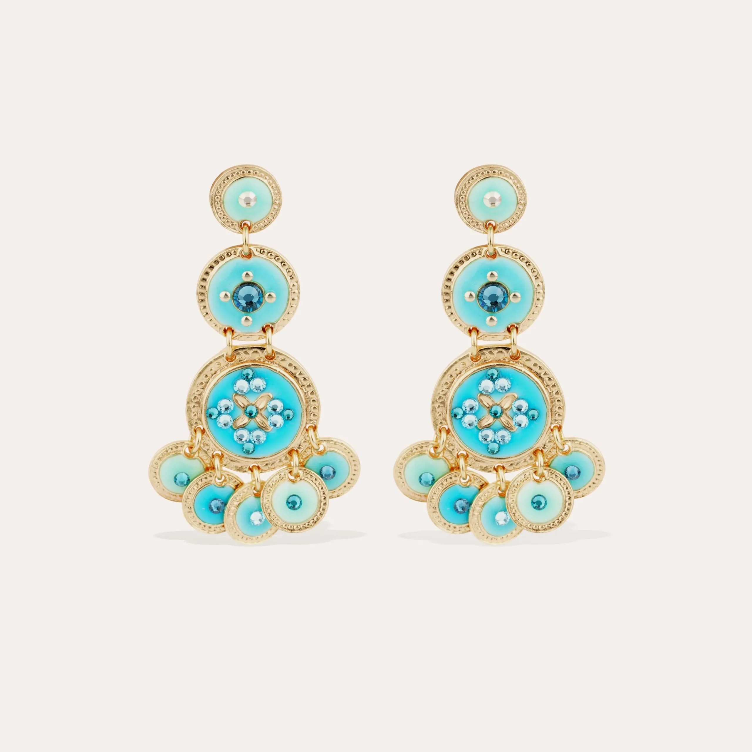 Boucles d'oreilles Sequin triple