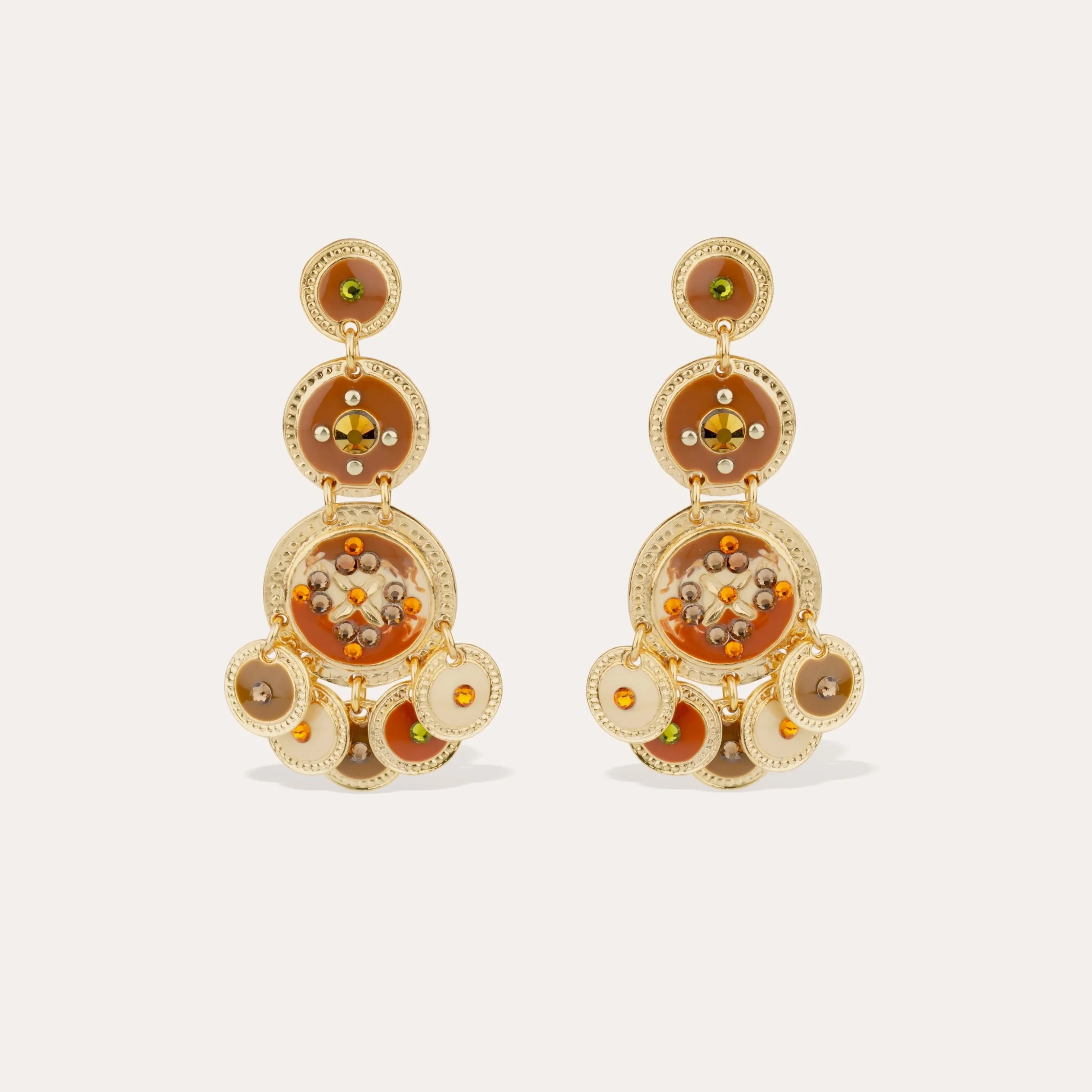 Boucles d'oreilles Sequin trois rangs