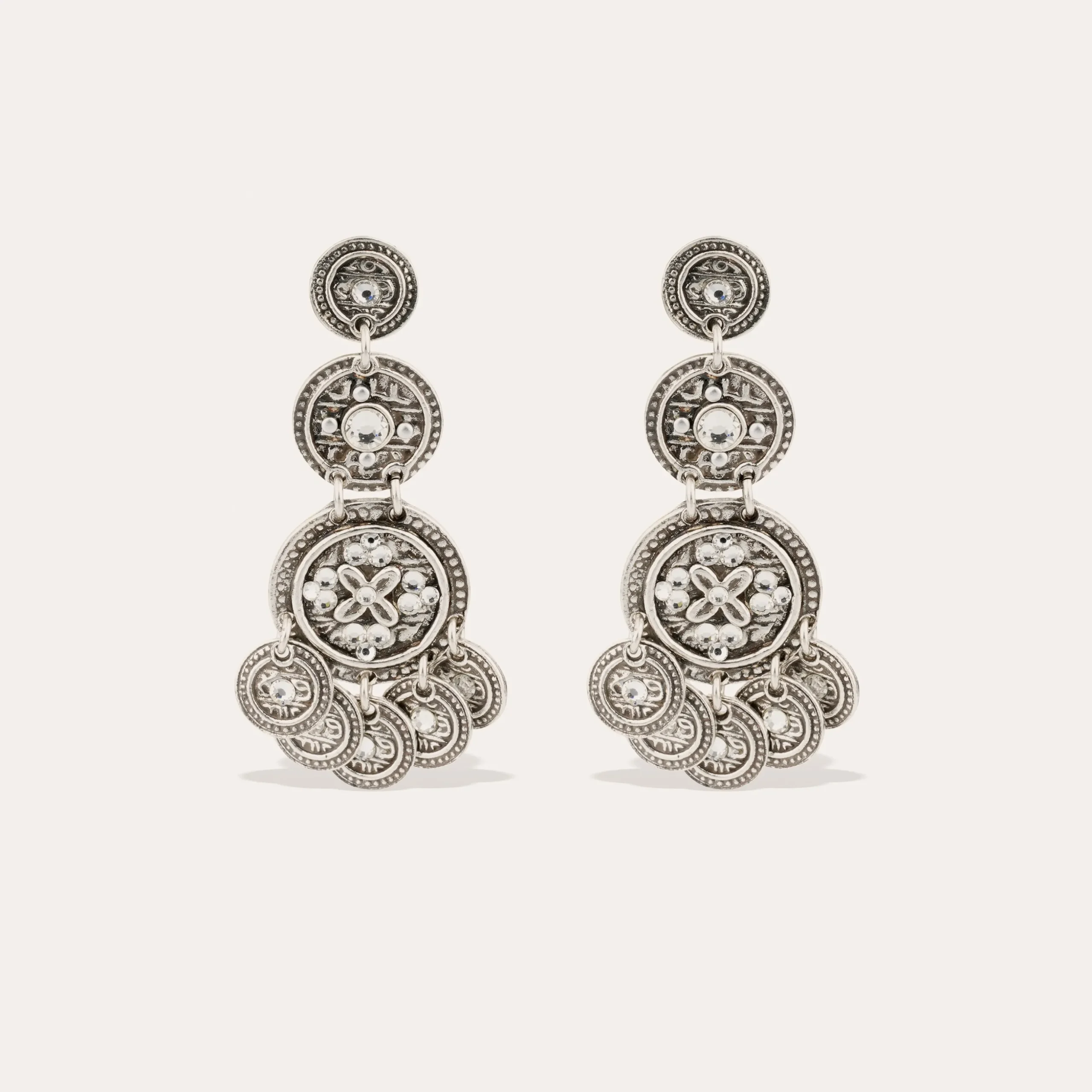 Boucles d'oreilles Sequin trois rangs
