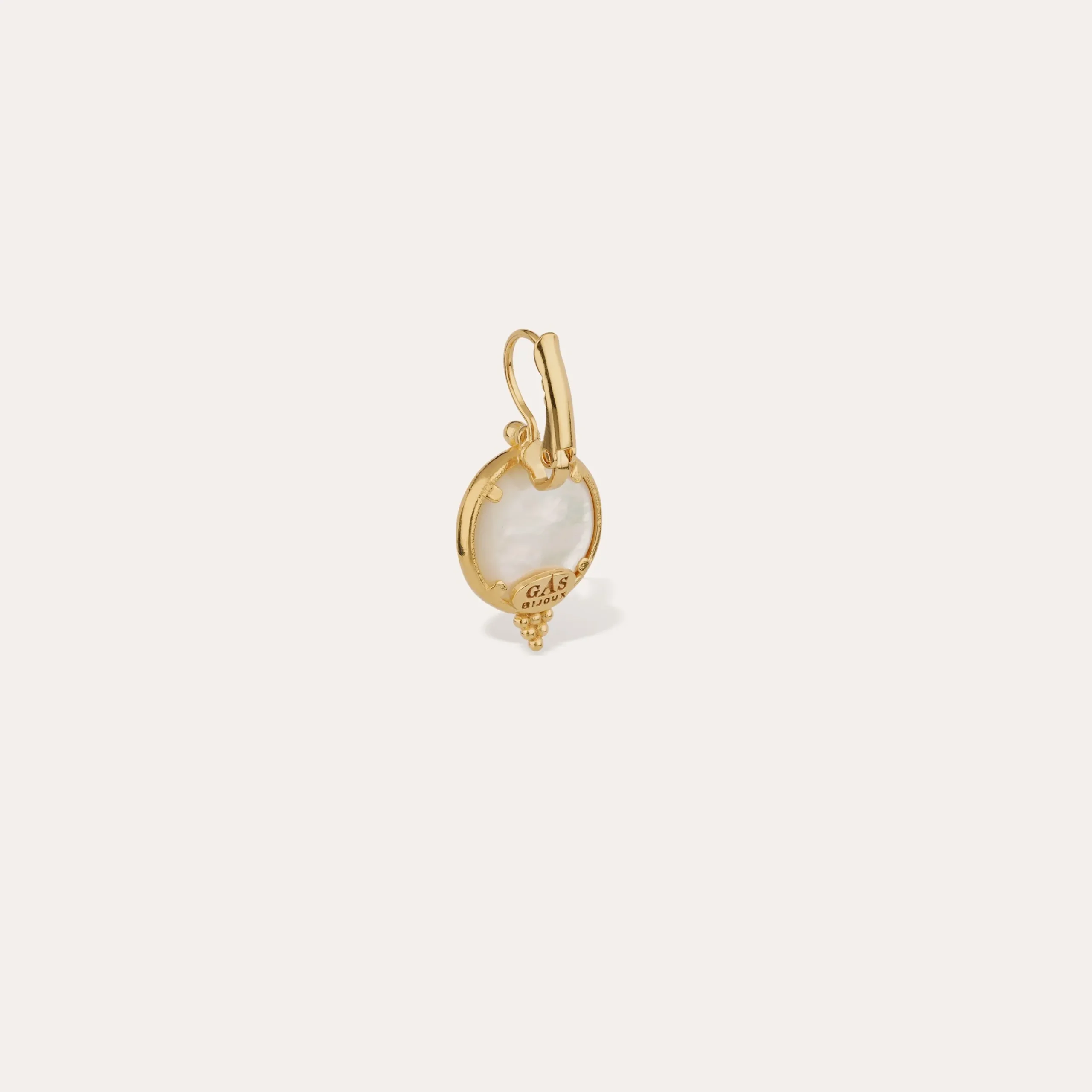 Boucles d'oreilles Serti nacre - Nacre blanche