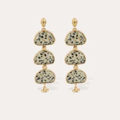 Boucles d'oreilles Silenza - Jaspe Dalmatien