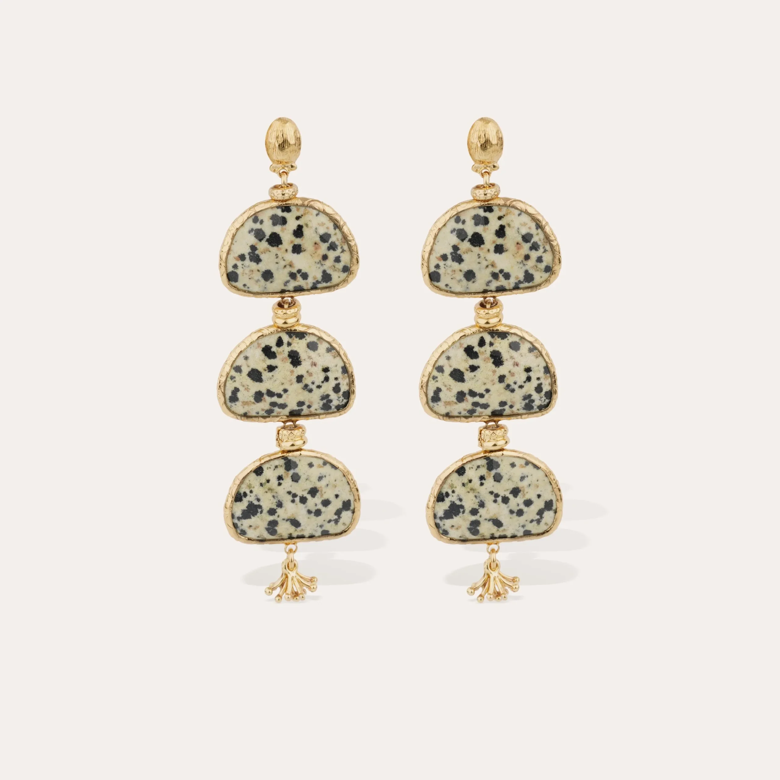 Boucles d'oreilles Silenza - Jaspe Dalmatien