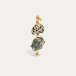 Boucles d'oreilles Silenza - Jaspe Dalmatien & Agate verte