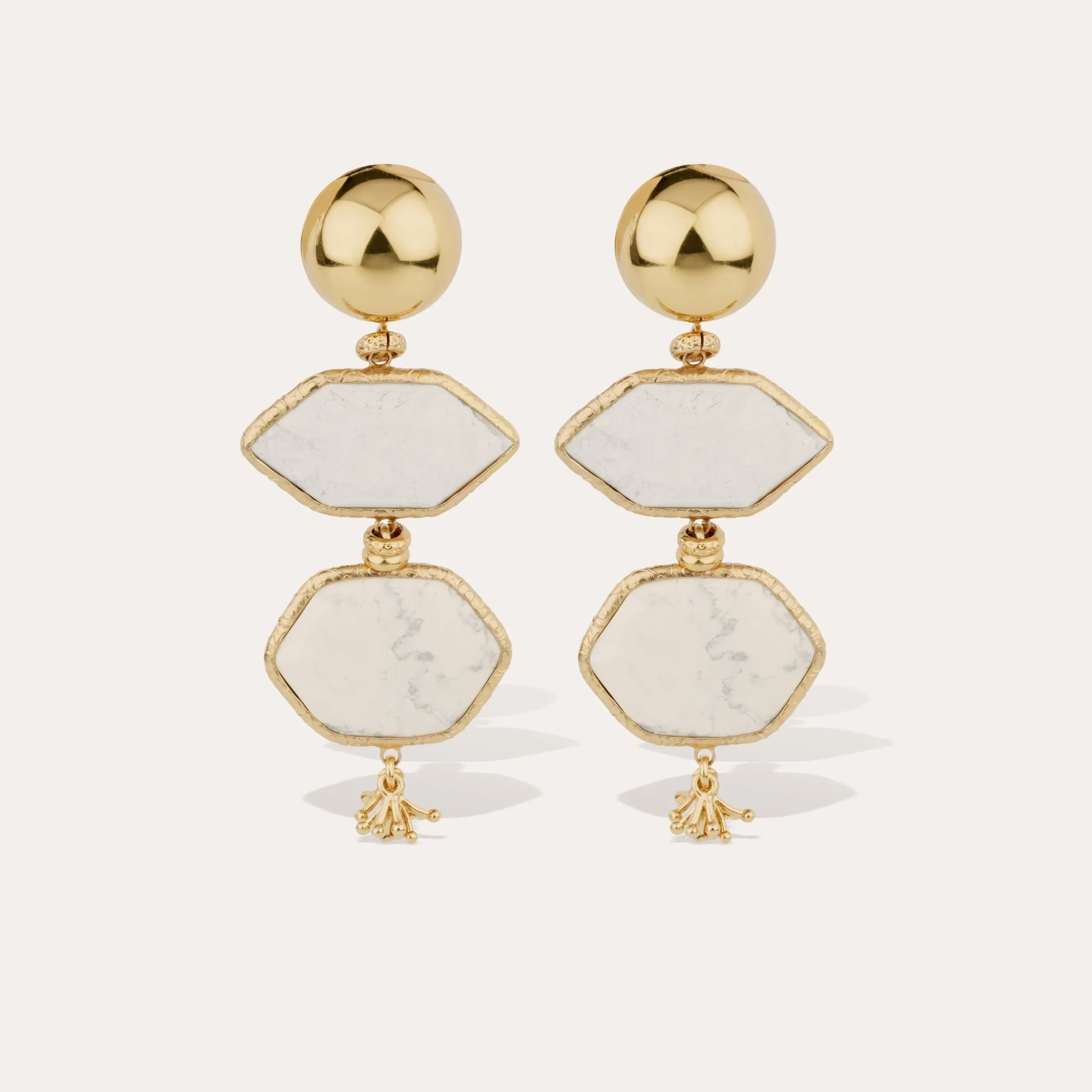 Boucles d'oreilles Silenza - Opale blanche