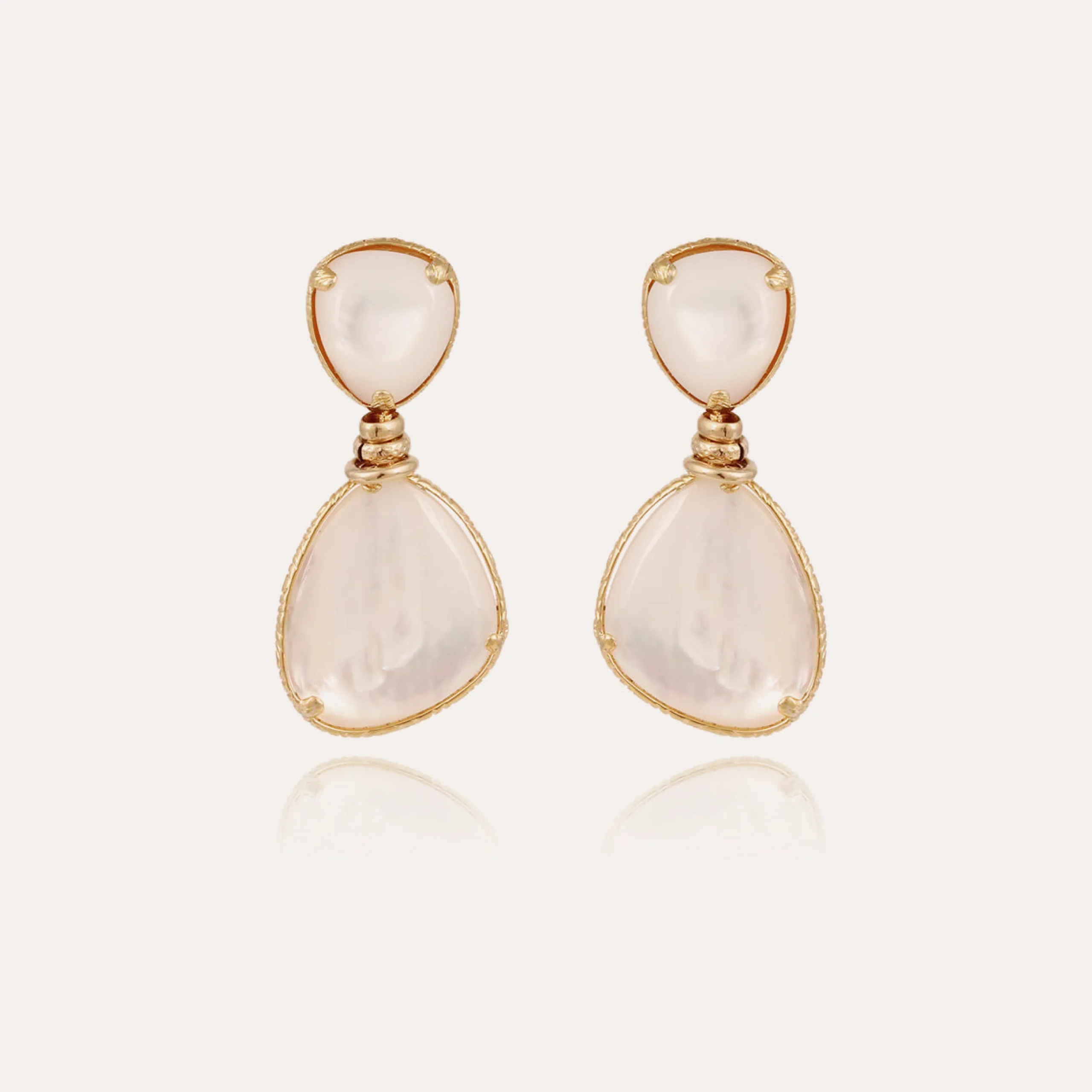 Boucles d'oreilles Silia - Nacre blanche