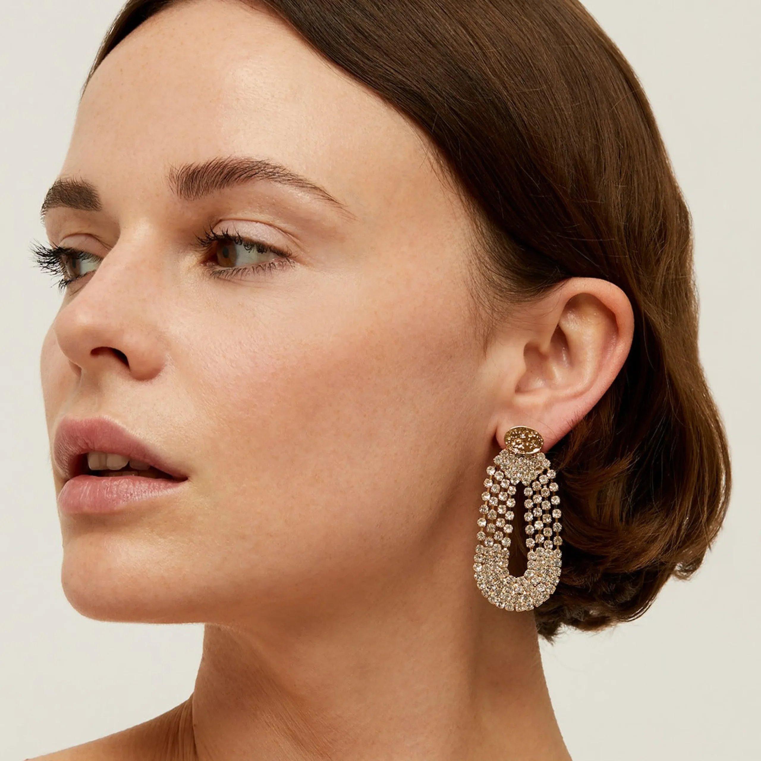 Boucles d'oreilles Trevise strass