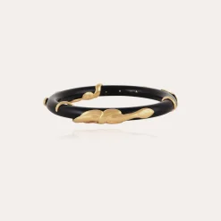 Bracelet Cobra jonc acétate - Noir