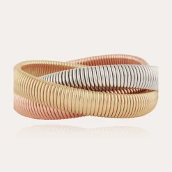 Bracelet Infinity trois rangs bicolore