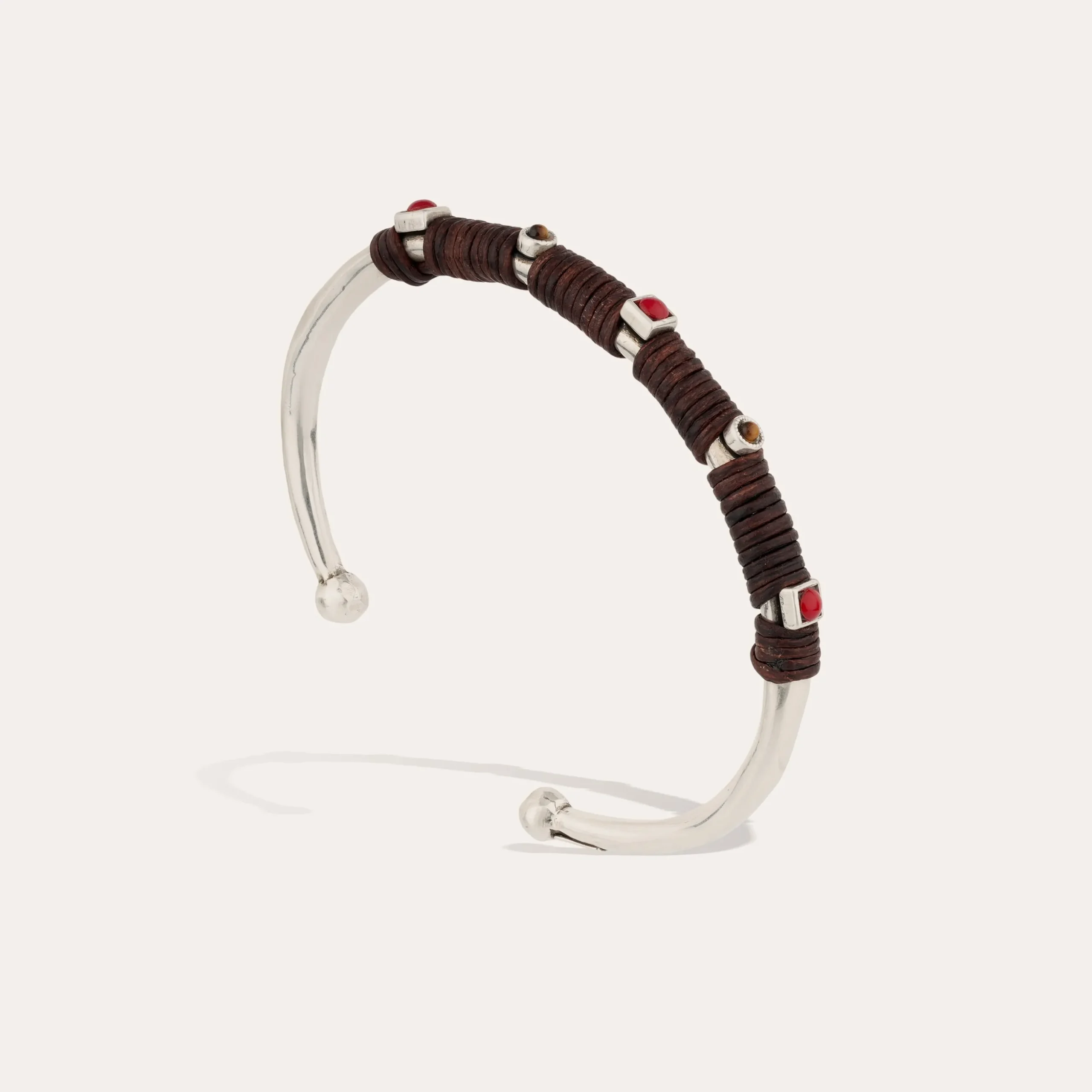 Bracelet Lino cuir - Oeil de Tigre