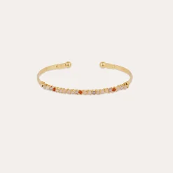 Bracelet Lyre jonc petit modèle - Améthyste & Labradorite