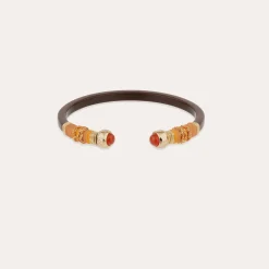Bracelet Sari acétate - Marron